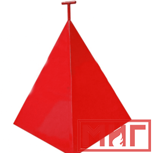 Фото 11 - Пожарная пирамида для пожарного гидранта 950x950x1150 (Трехгранная).